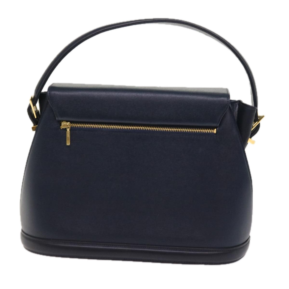VALENTINO Hand Bag Leather 2way Navy Auth 55335 - 0