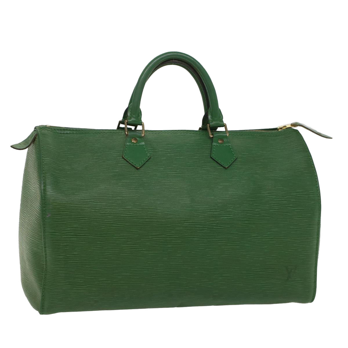 LOUIS VUITTON Epi Speedy 35 Hand Bag Borneo Green M42994 LV Auth 55356