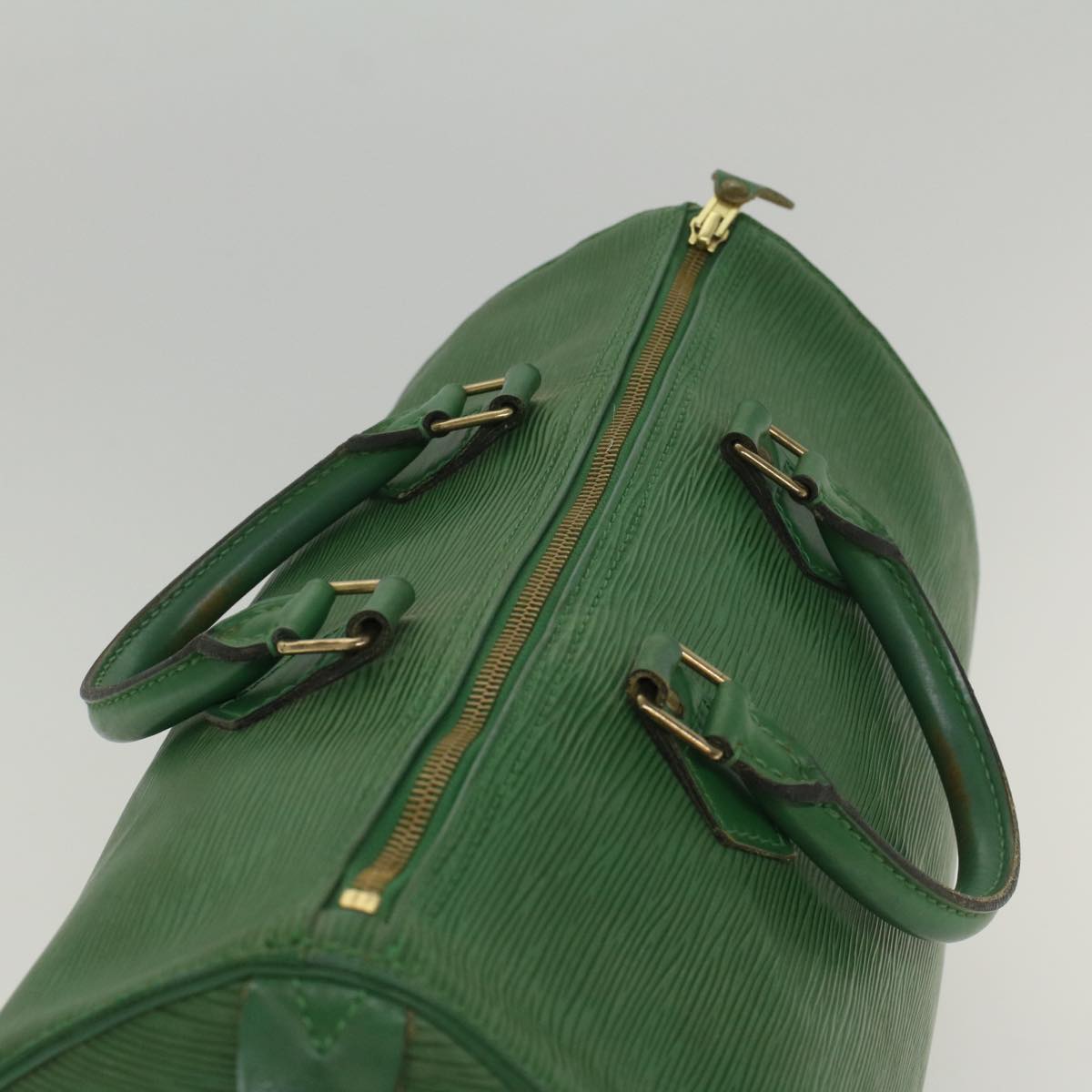 LOUIS VUITTON Epi Speedy 35 Hand Bag Borneo Green M42994 LV Auth 55356