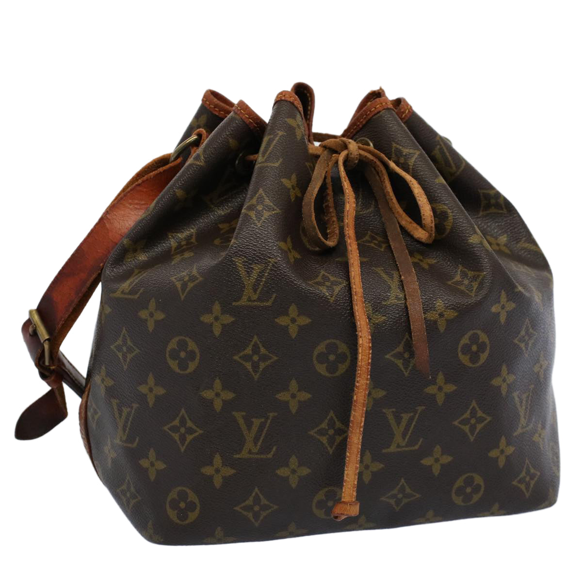 LOUIS VUITTON Monogram Petit Noe Shoulder Bag M42226 LV Auth 55366