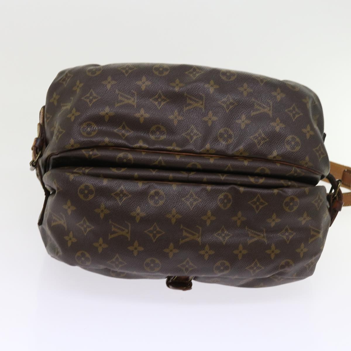 LOUIS VUITTON Monogram Saumur 35 Shoulder Bag M42254 LV Auth 55382