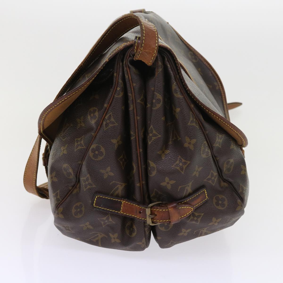 LOUIS VUITTON Monogram Saumur 35 Shoulder Bag M42254 LV Auth 55382