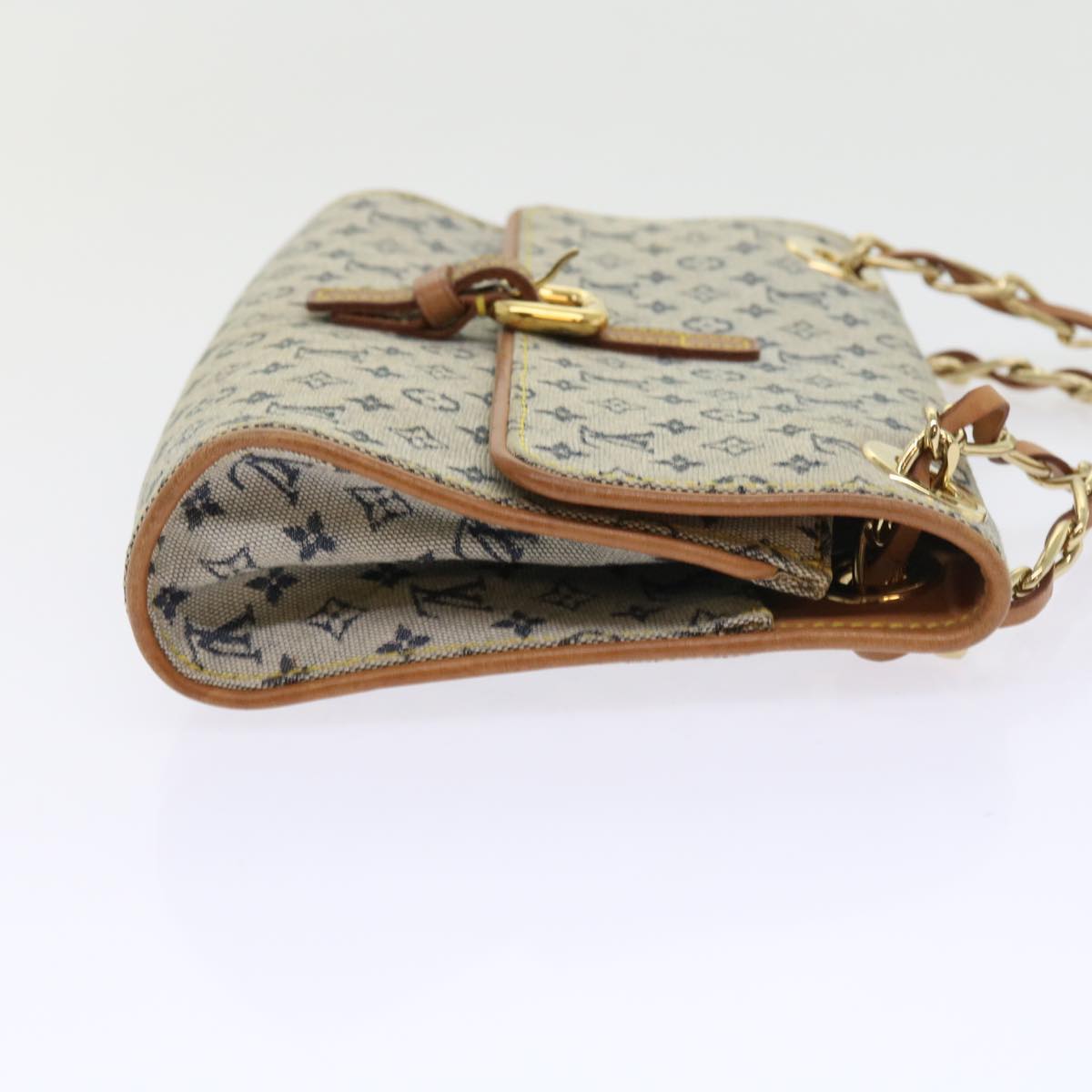 LOUIS VUITTON Monogram Mini Camille Chain Shoulder Bag Blue M92002 Auth 55469