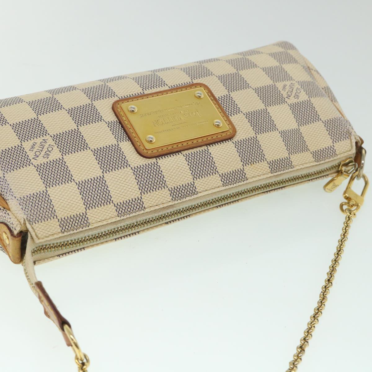 LOUIS VUITTON Damier Azur Eva Shoulder Bag 2way N55214 LV Auth 55519