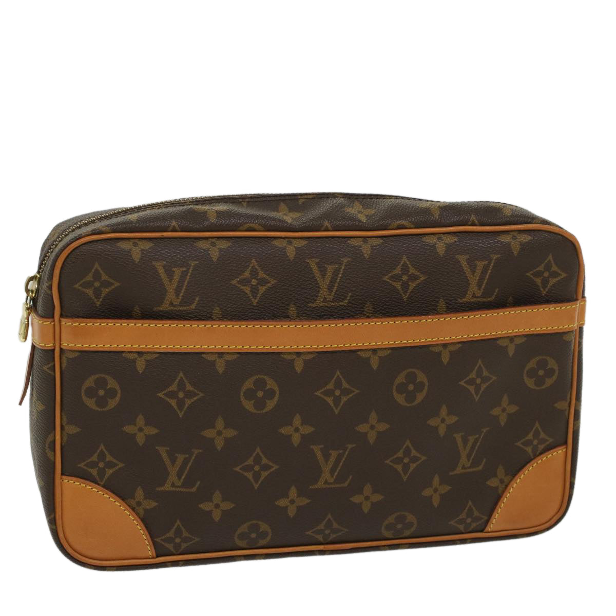 LOUIS VUITTON Monogram Compiegne 28 Clutch Bag M51845 LV Auth 55535