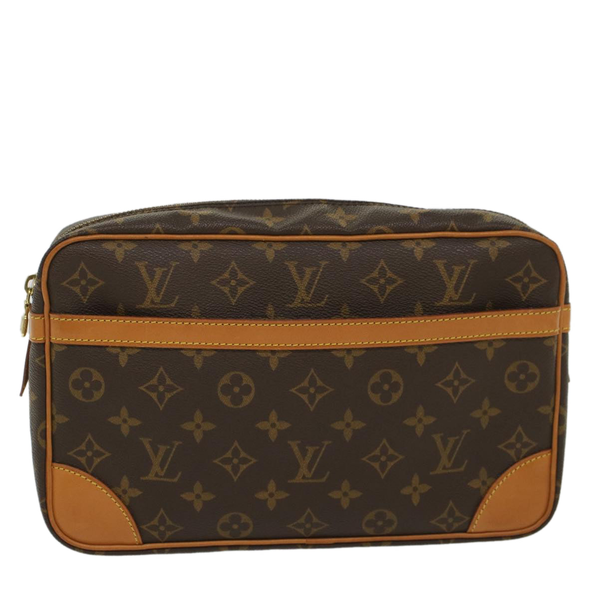 LOUIS VUITTON Monogram Compiegne 28 Clutch Bag M51845 LV Auth 55535