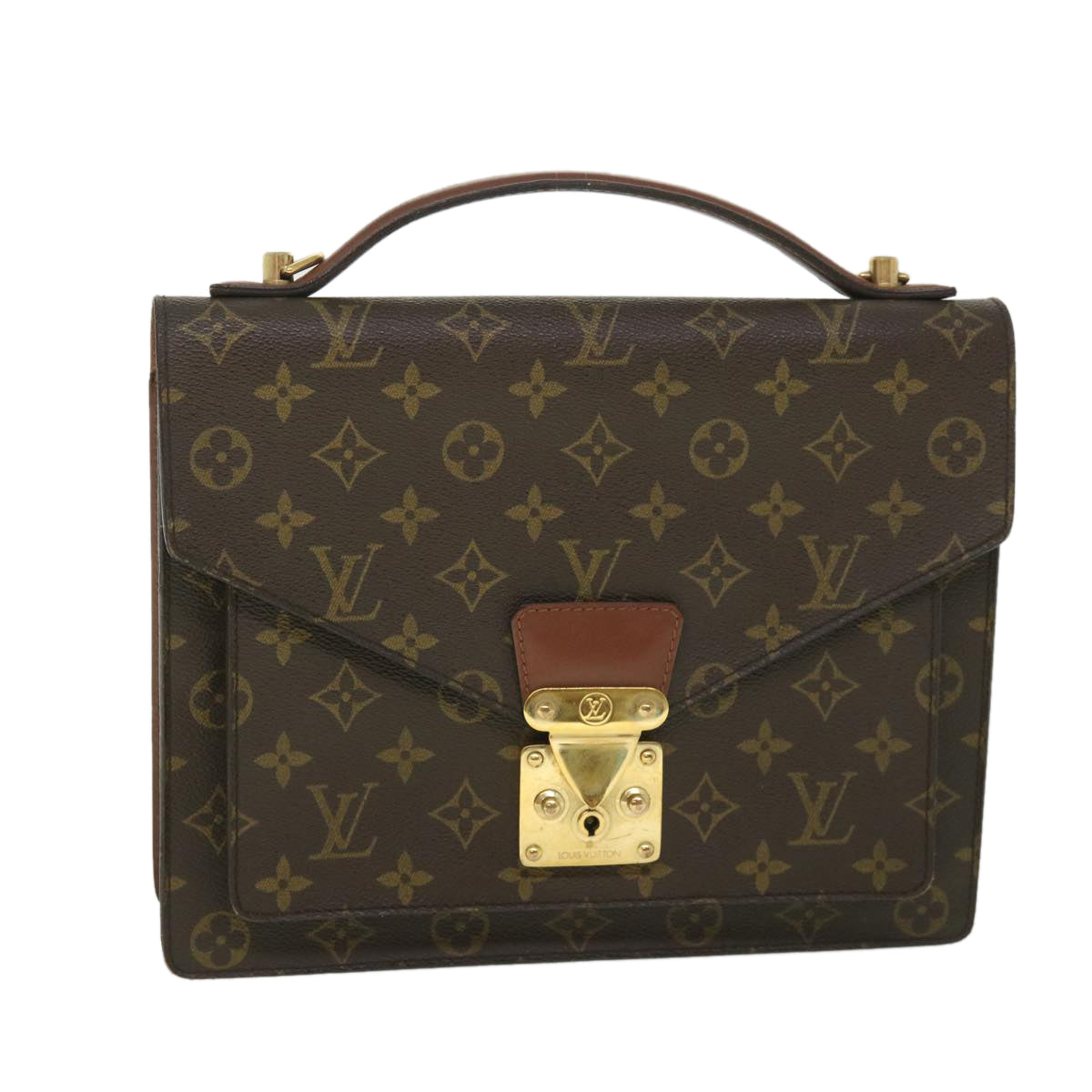 LOUIS VUITTON Monogram Monceau 28 Hand Bag 2way M51185 LV Auth 55540