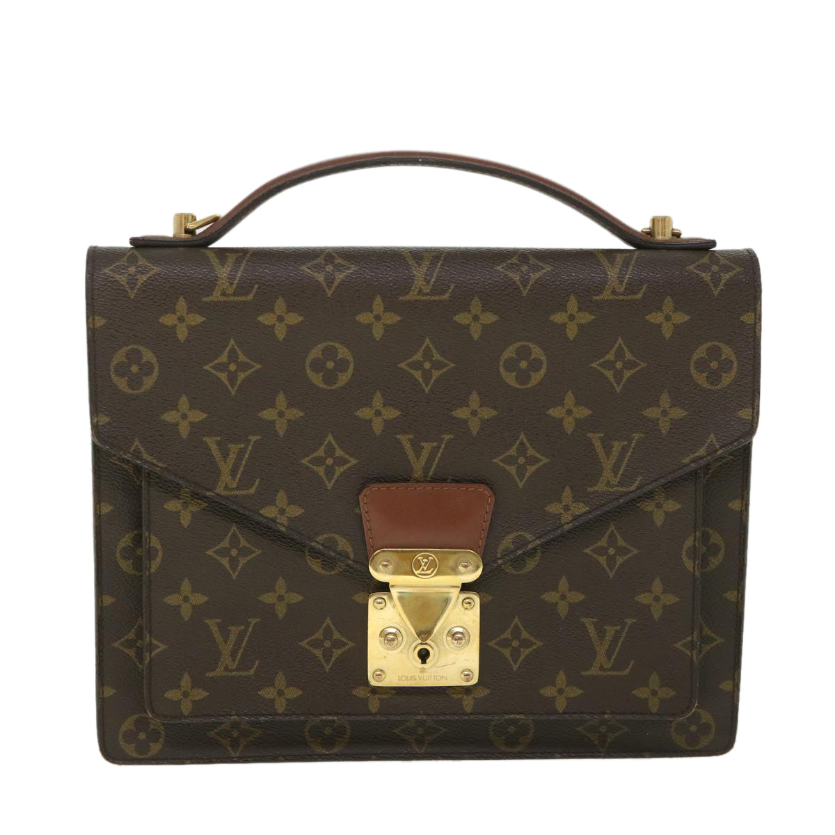 LOUIS VUITTON Monogram Monceau 28 Hand Bag 2way M51185 LV Auth 55540