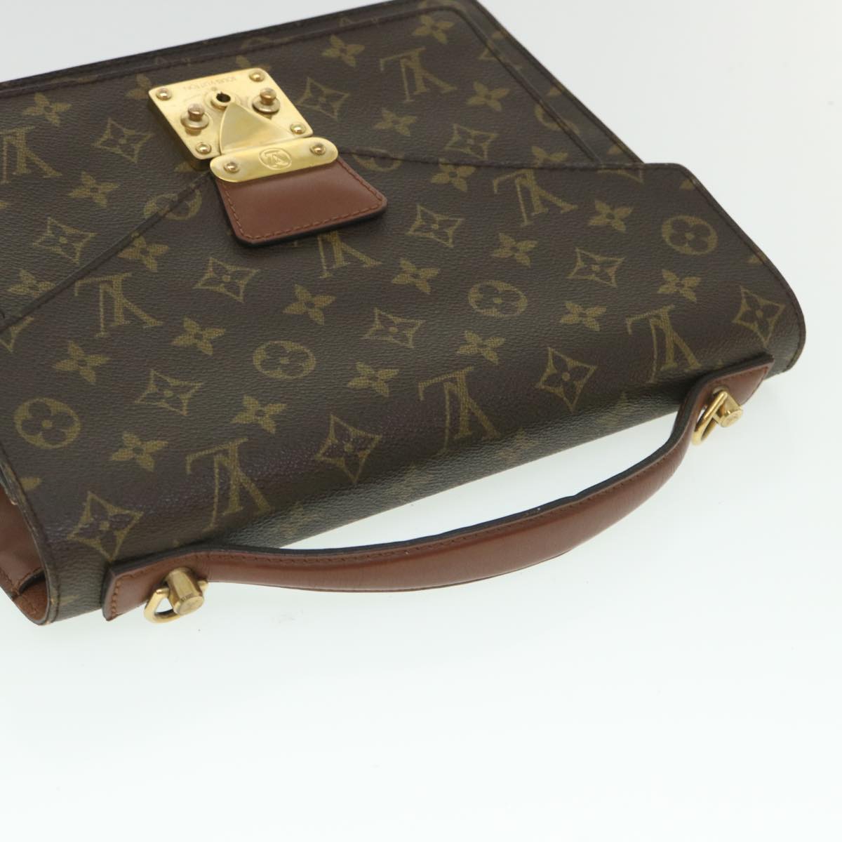 LOUIS VUITTON Monogram Monceau 28 Hand Bag 2way M51185 LV Auth 55540