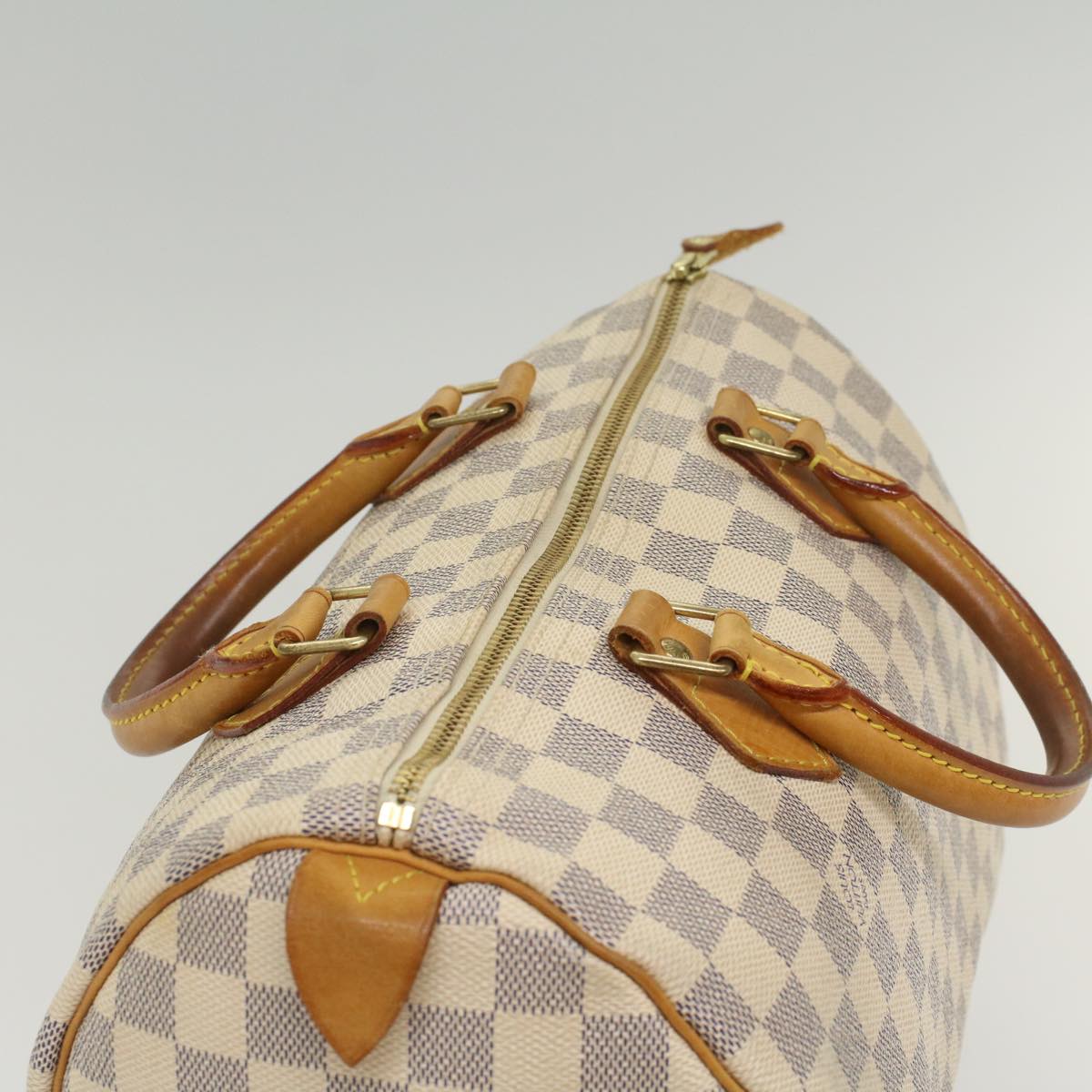 LOUIS VUITTON Damier Azur Speedy 30 Hand Bag N41533 LV Auth 55563