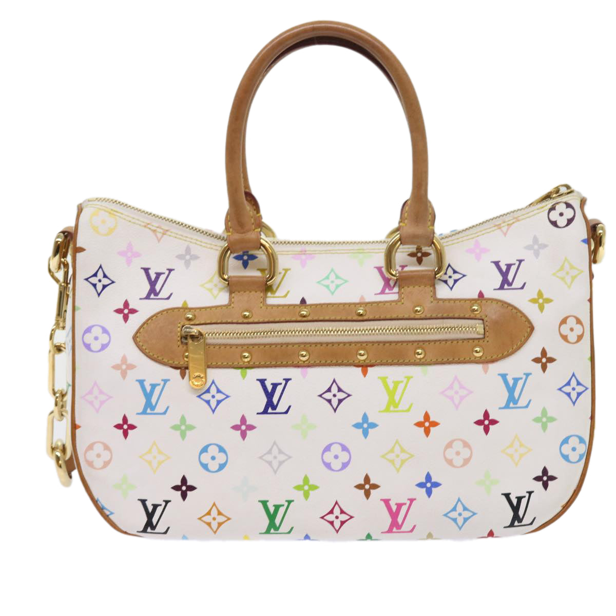 LOUIS VUITTON Monogram Multicolor Rita Hand Bag 2way White M40125 LV Auth 55579A - 0