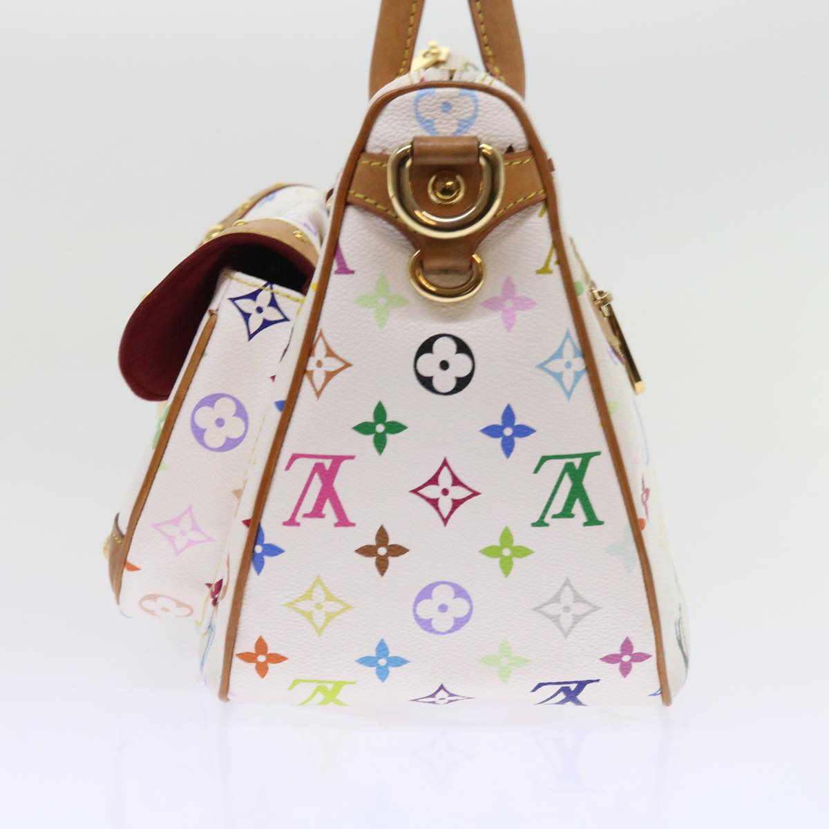 LOUIS VUITTON Monogram Multicolor Rita Hand Bag 2way White M40125 LV Auth 55579A