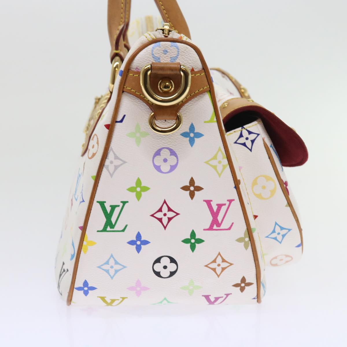 LOUIS VUITTON Monogram Multicolor Rita Hand Bag 2way White M40125 LV Auth 55579A