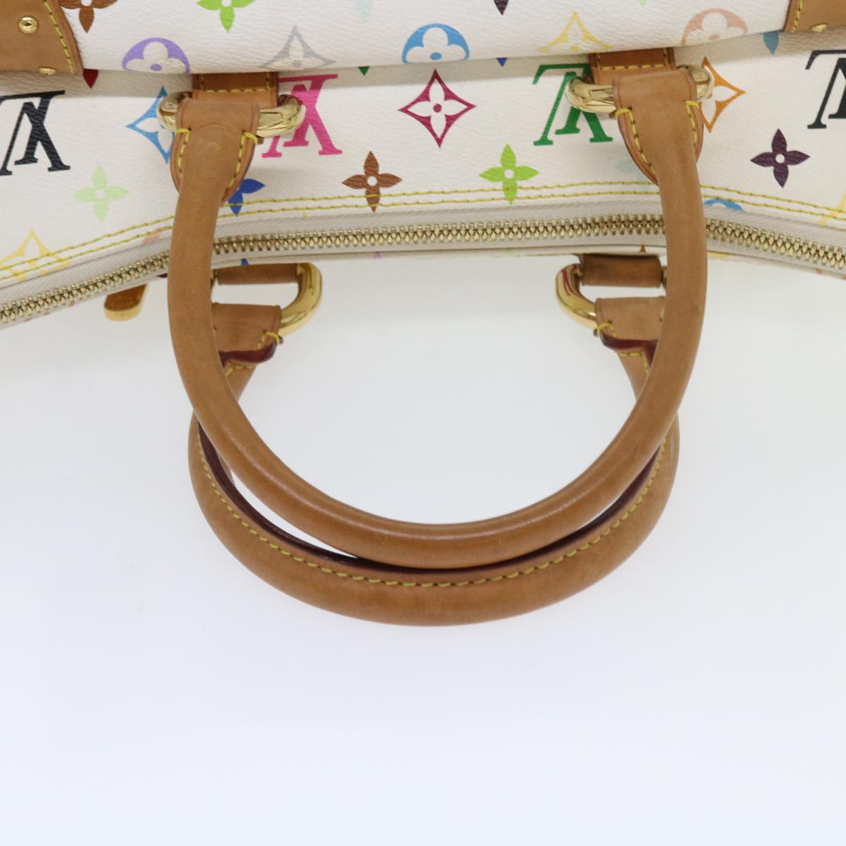 LOUIS VUITTON Monogram Multicolor Rita Hand Bag 2way White M40125 LV Auth 55579A