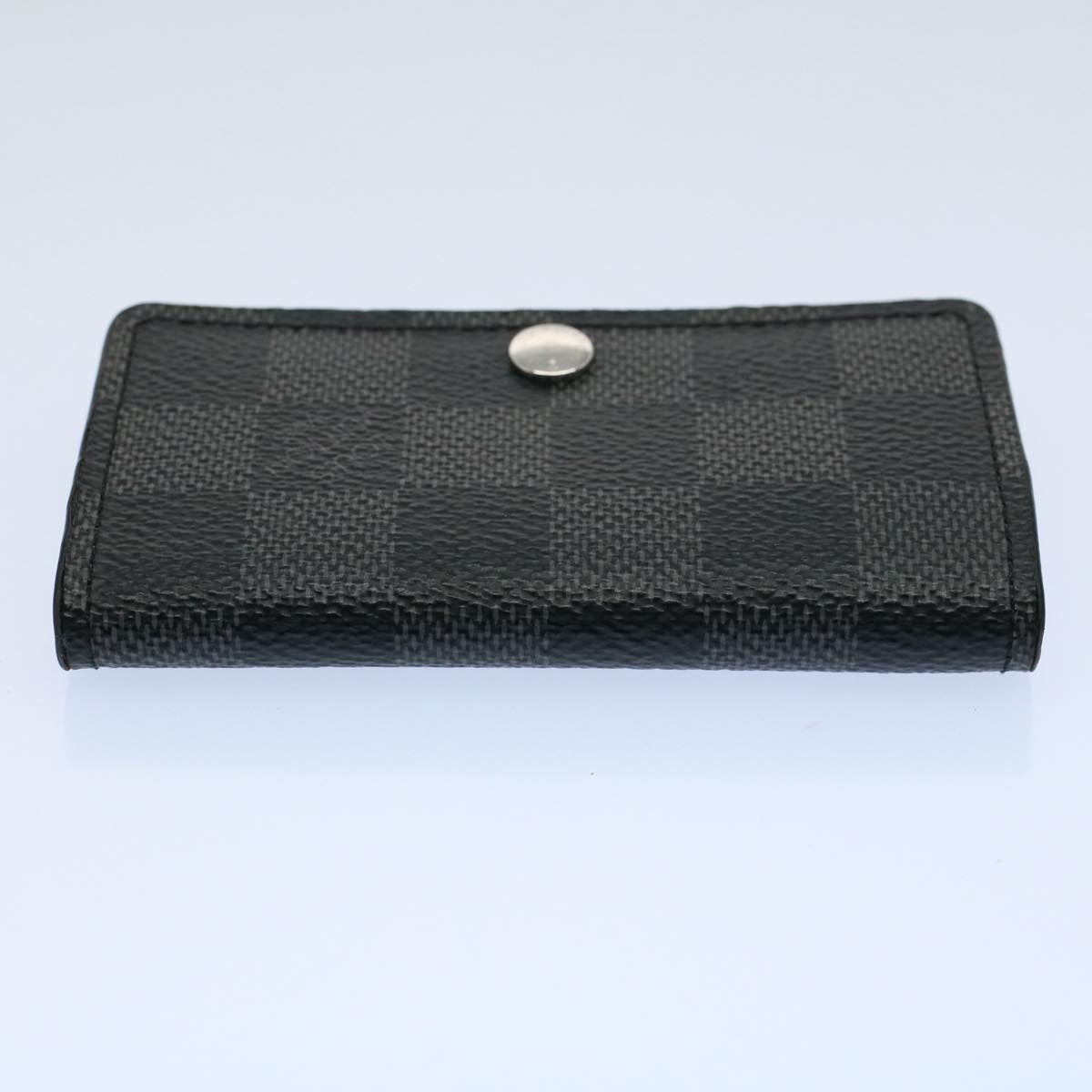 LOUIS VUITTON Damier Graphite Multi Cles 6 Key Case N62662 LV Auth 55615