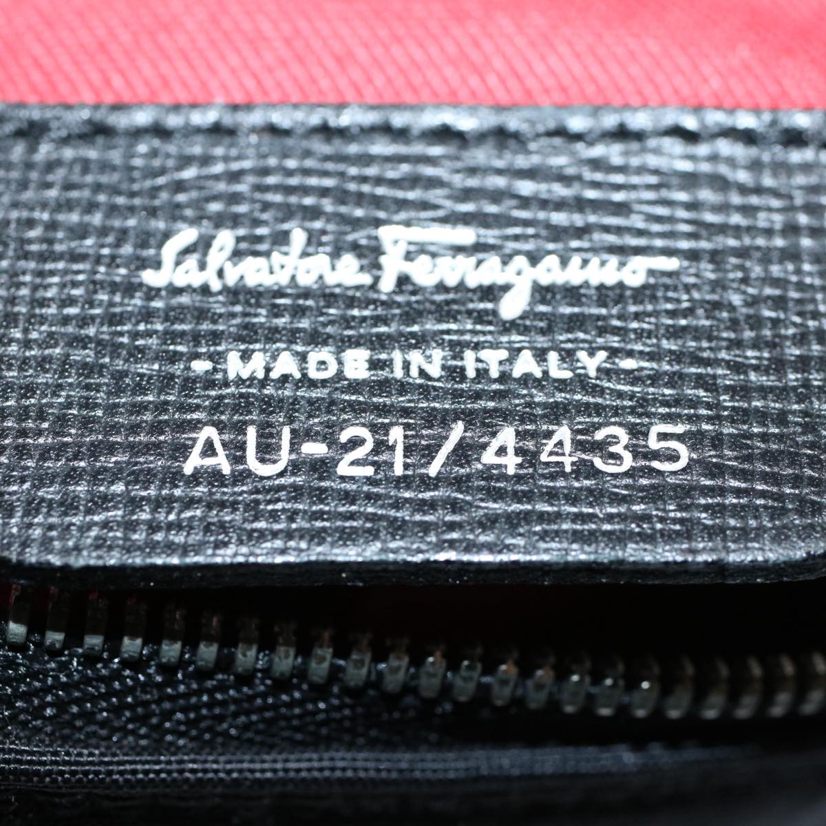 Salvatore Ferragamo Accessory Pouch Nylon Black Auth 55630