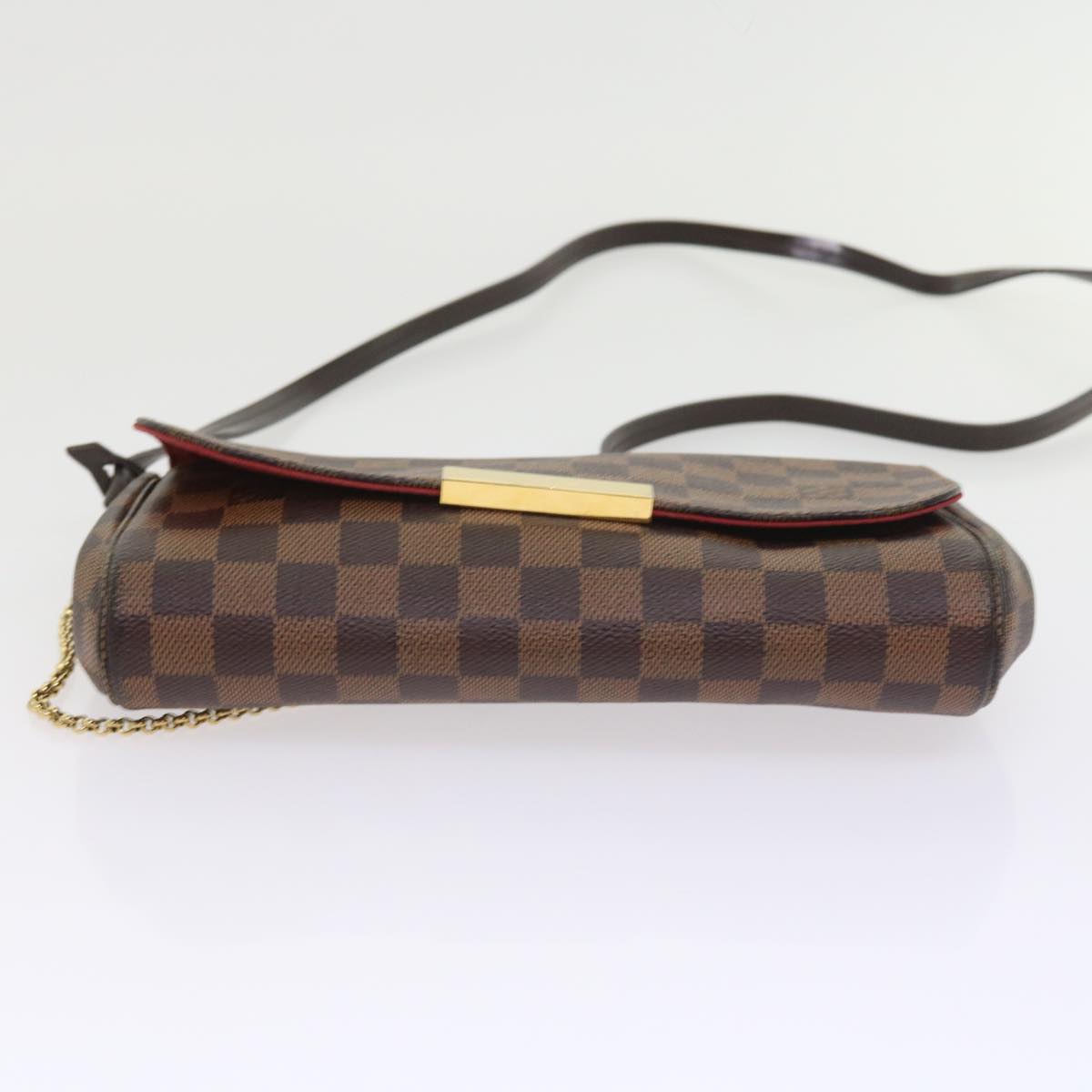 LOUIS VUITTON Damier Ebene Favorit PM Shoulder Bag 2way N41276 LV Auth 55712