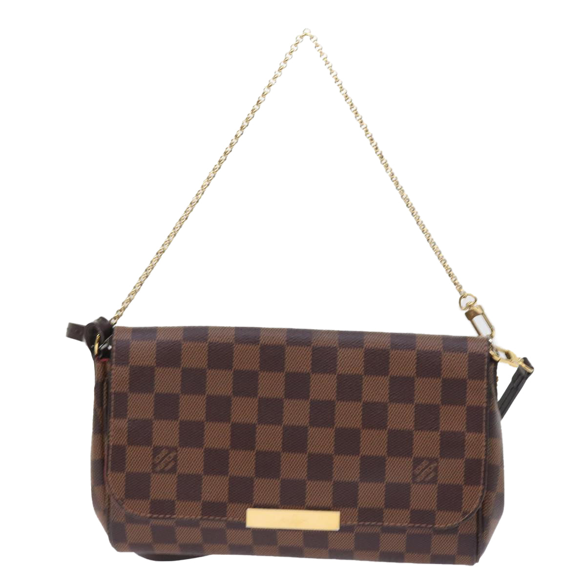 LOUIS VUITTON Damier Ebene Favorit PM Shoulder Bag 2way N41276 LV Auth 55712