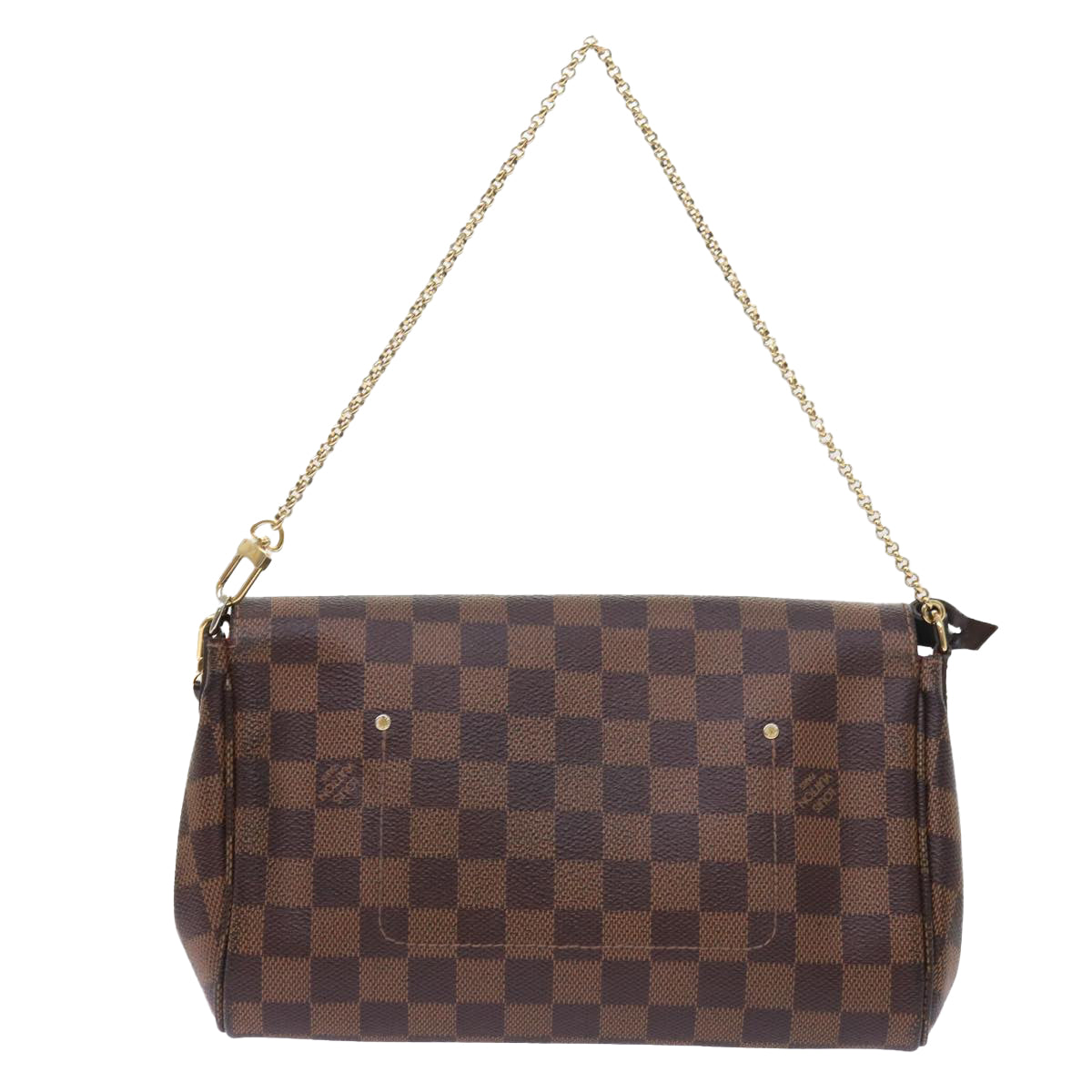 LOUIS VUITTON Damier Ebene Favorit PM Shoulder Bag 2way N41276 LV Auth 55712