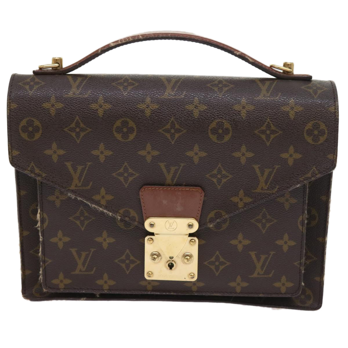 LOUIS VUITTON Monogram Monceau 28 Hand Bag 2way M51185 LV Auth 55719