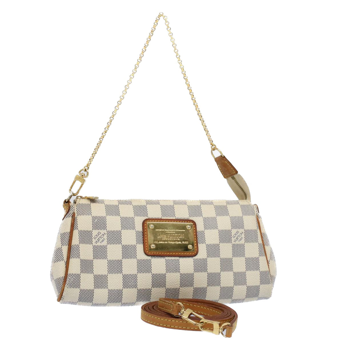 LOUIS VUITTON Damier Azur Eva Shoulder Bag 2way N55214 LV Auth 55721