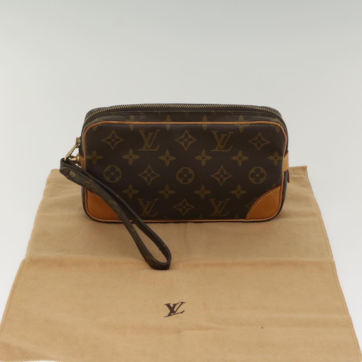 LOUIS VUITTON Monogram Marly Dragonne PM Clutch Bag M51827 LV Auth 55729