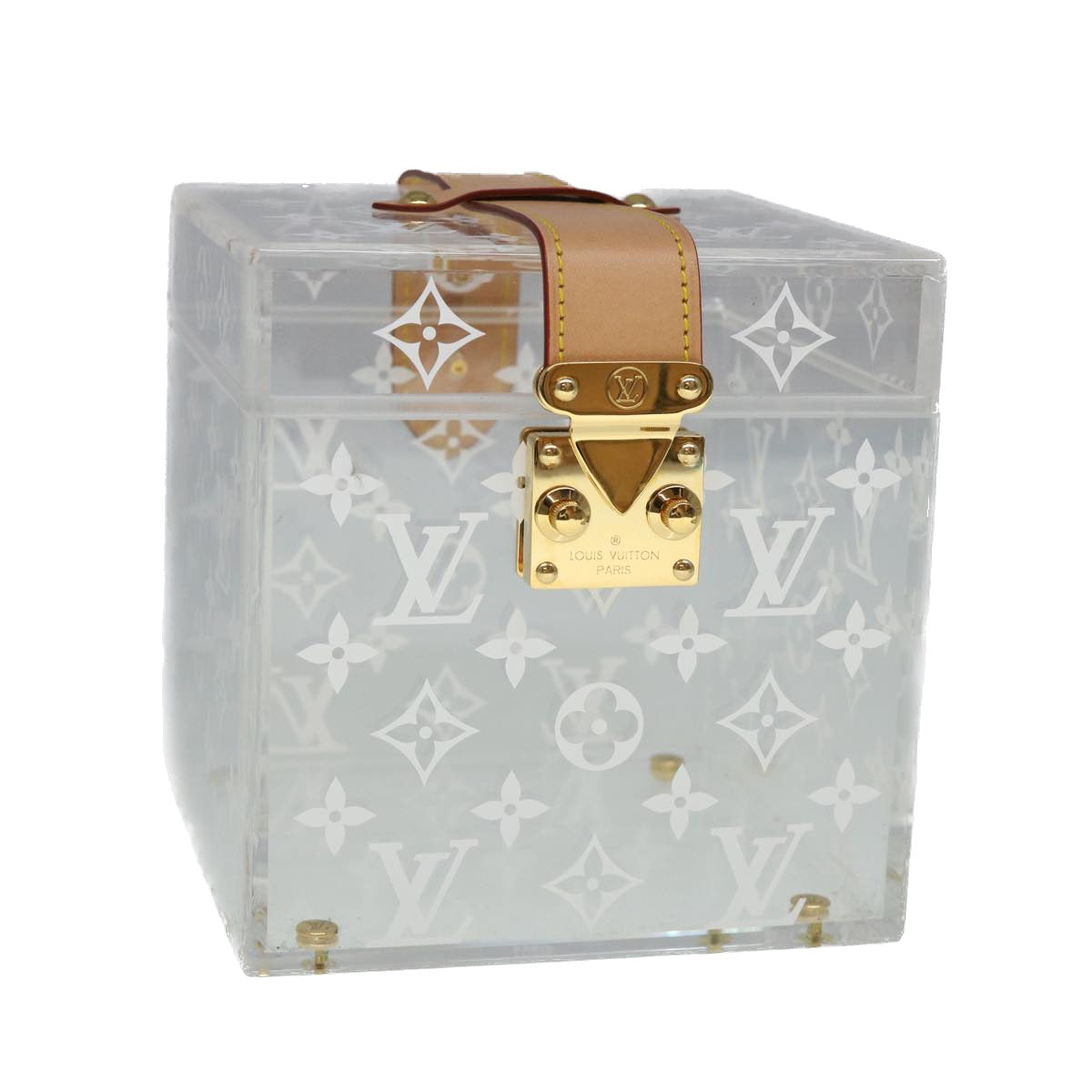 LOUIS VUITTON Monogram Boite Scott Cube Accessory Case GI0481 Auth 55733A