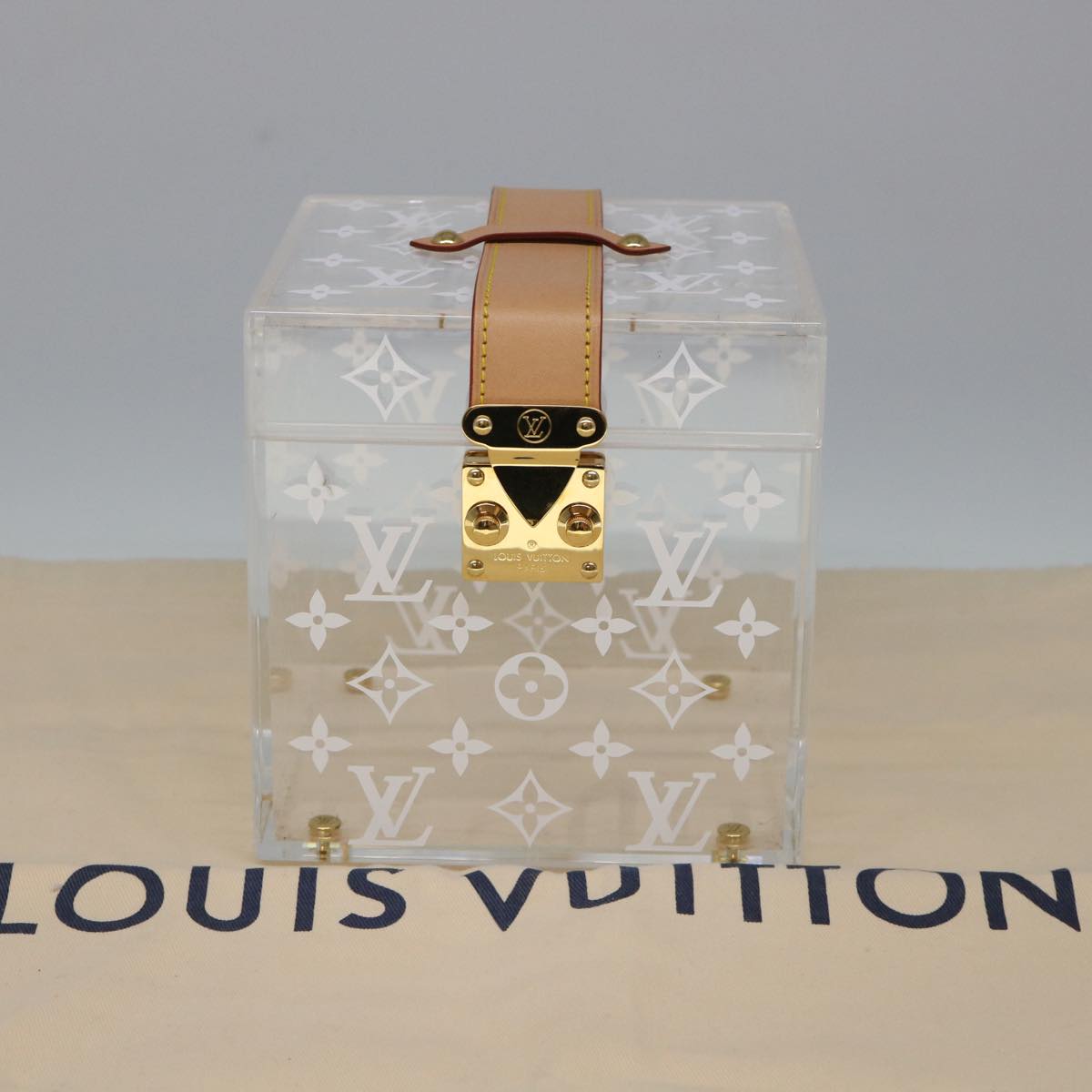 LOUIS VUITTON Monogram Boite Scott Cube Accessory Case GI0481 Auth 55733A