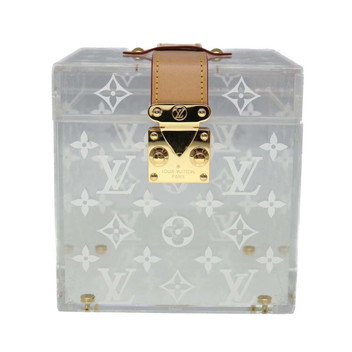 LOUIS VUITTON Monogram Boite Scott Cube Accessory Case GI0481 Auth 55733A