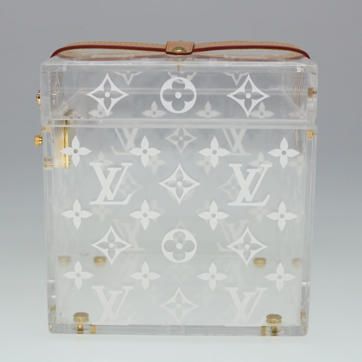 LOUIS VUITTON Monogram Boite Scott Cube Accessory Case GI0481 Auth 55733A