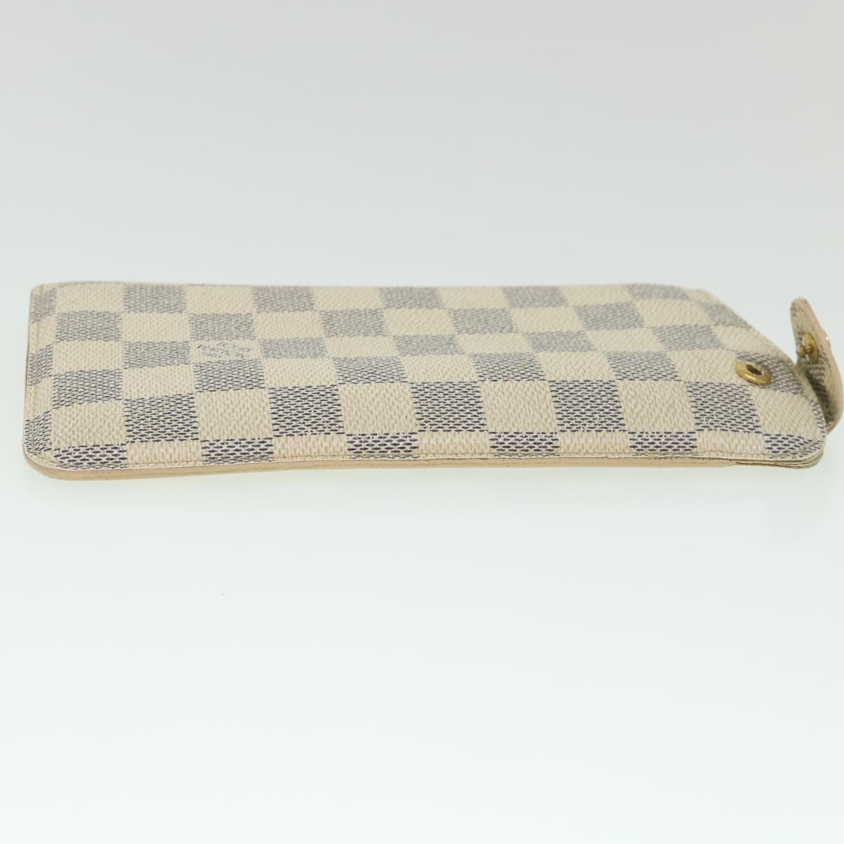 LOUIS VUITTON Damier Azur Etui A Lunettes MM Glasses Case N60025 LV Auth 55775