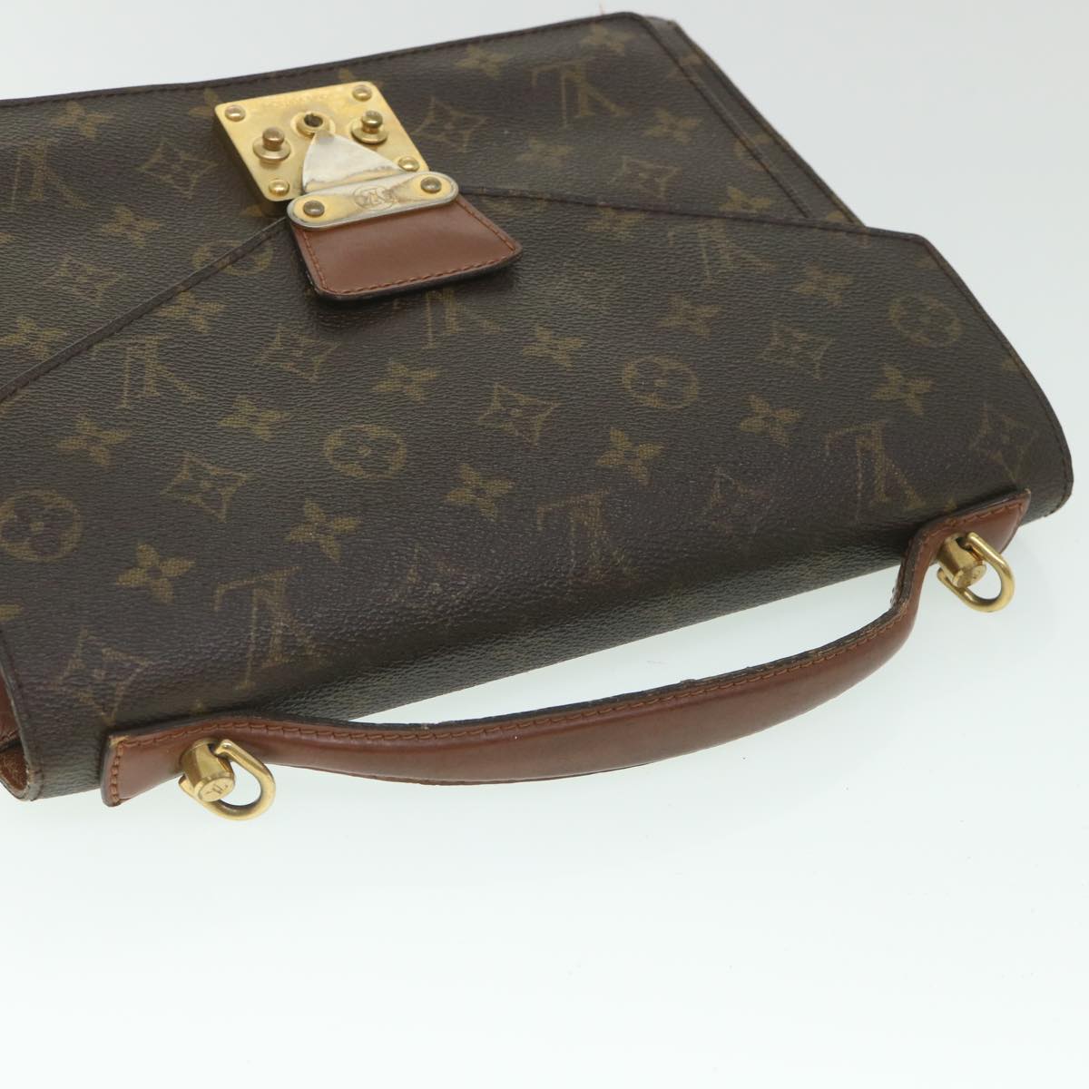 LOUIS VUITTON Monogram Monceau 28 Hand Bag 2way M51185 LV Auth 55787