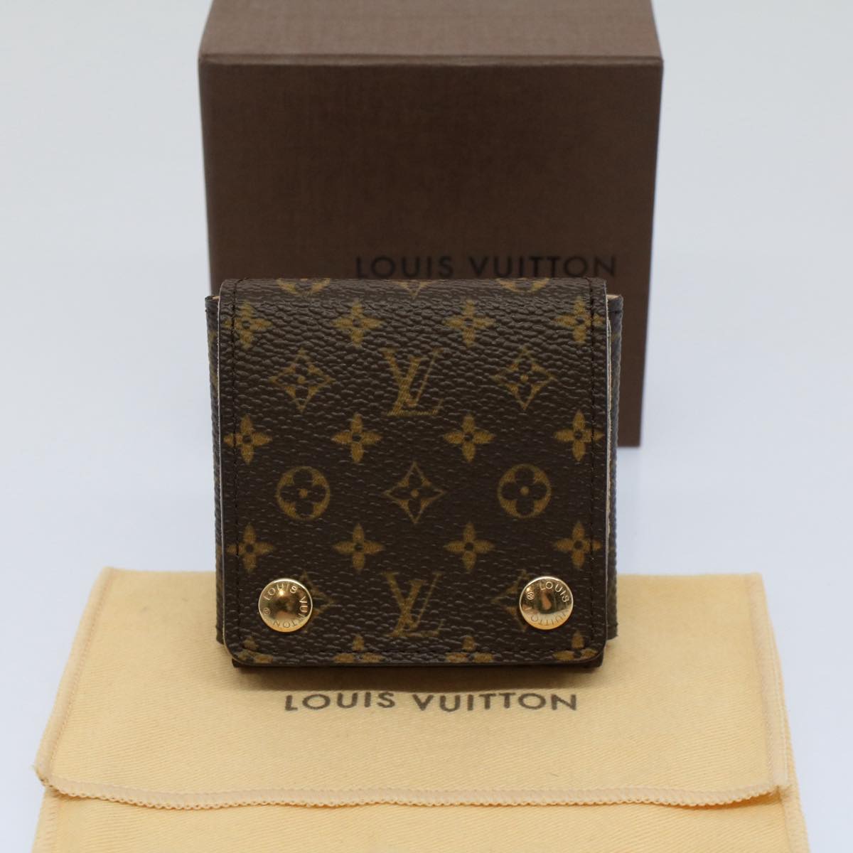 LOUIS VUITTON Monogram Jewelry Box LV Auth 55799