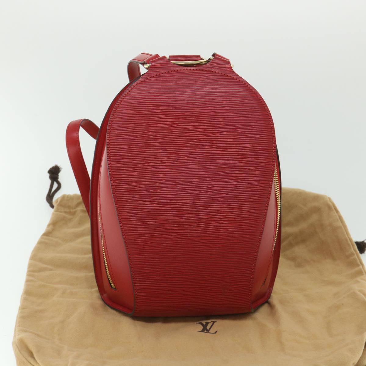 LOUIS VUITTON Epi Mabillon Backpack Castilian Red M52237 LV Auth 55819