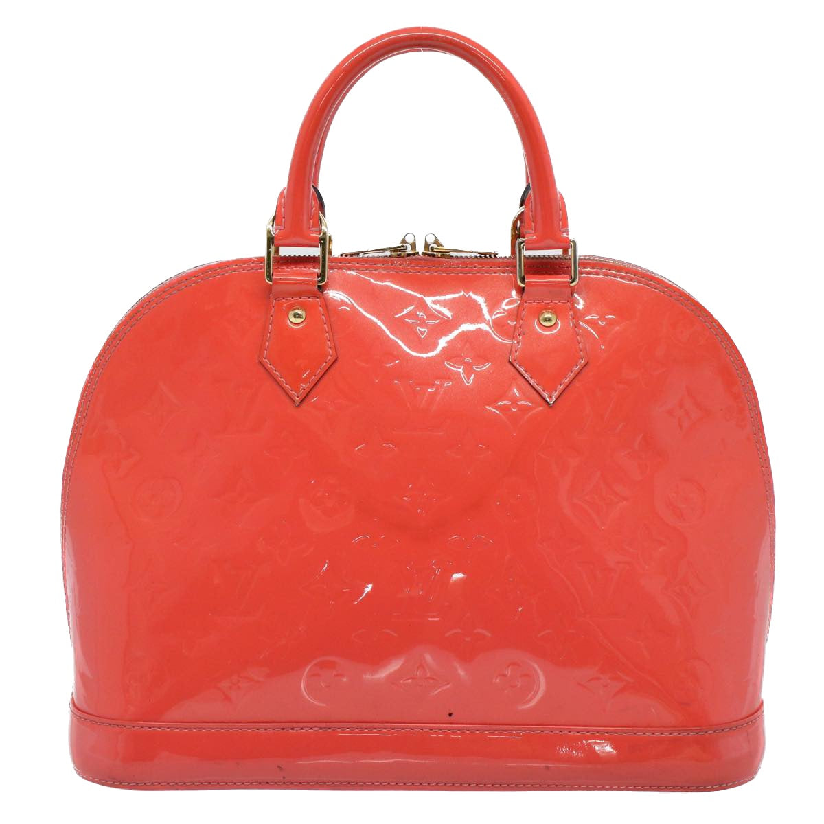 LOUIS VUITTON Monogram Vernis Alma PM Hand Bag Rose Rich M90256 LV Auth 55823 - 0