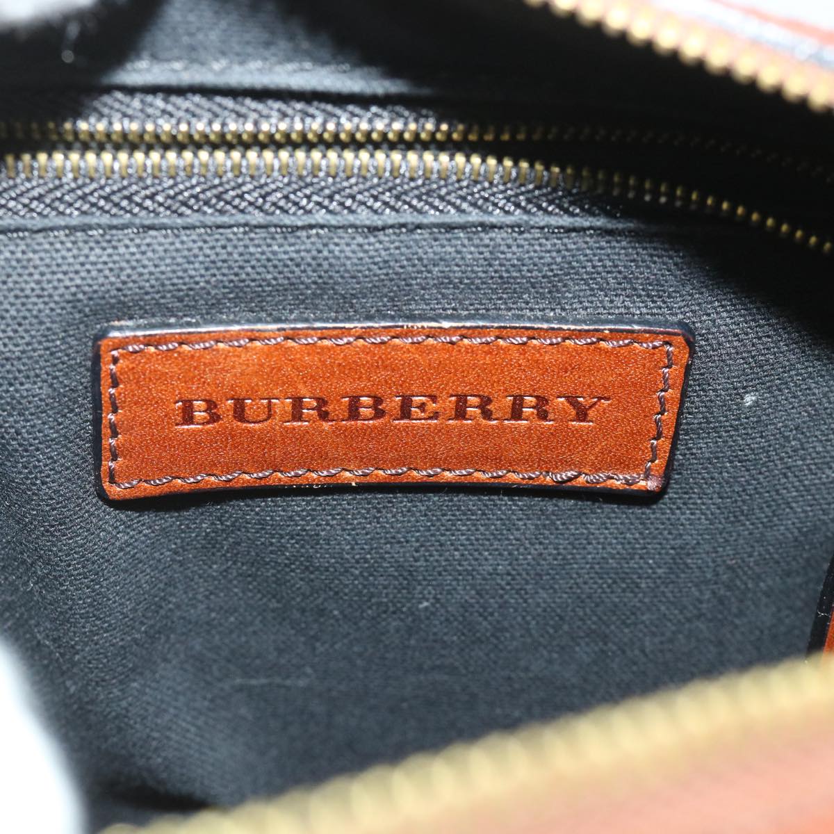 BURBERRY Nova Check Hand Bag Canvas Leather 2way Brown Auth 55845