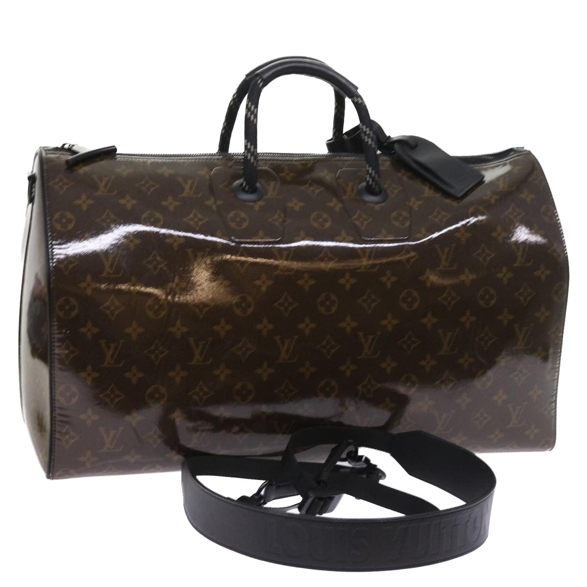 LOUIS VUITTON Monogram Glaze Keepall Bandouliere 50 Bag M43899 LV Auth 55861A