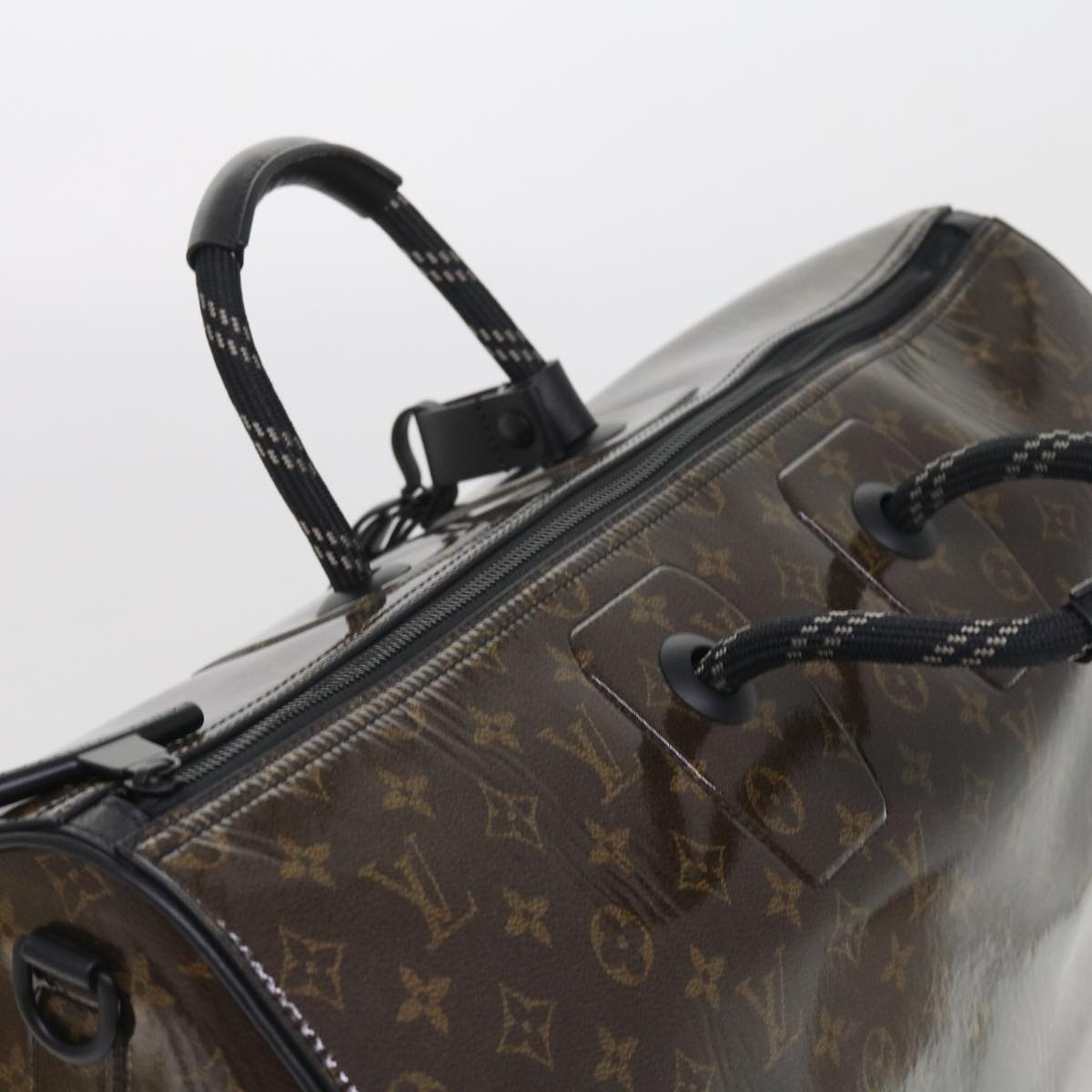 LOUIS VUITTON Monogram Glaze Keepall Bandouliere 50 Bag M43899 LV Auth 55861A