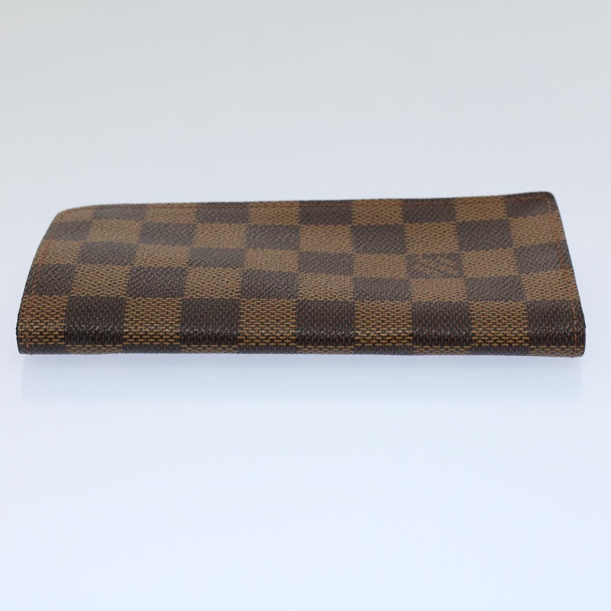 LOUIS VUITTON Damier Ebene Etui Lunettes Simple Glasses Case N62964 Auth 55919