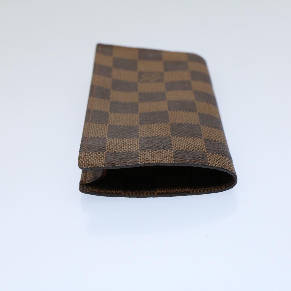 LOUIS VUITTON Damier Ebene Etui Lunettes Simple Glasses Case N62964 Auth 55919