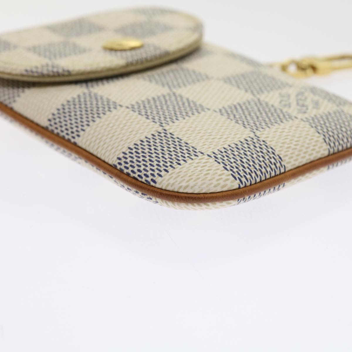 LOUIS VUITTON Damier Azur Etui Telephonne MM Cell Phone Case N60026 Auth 55924