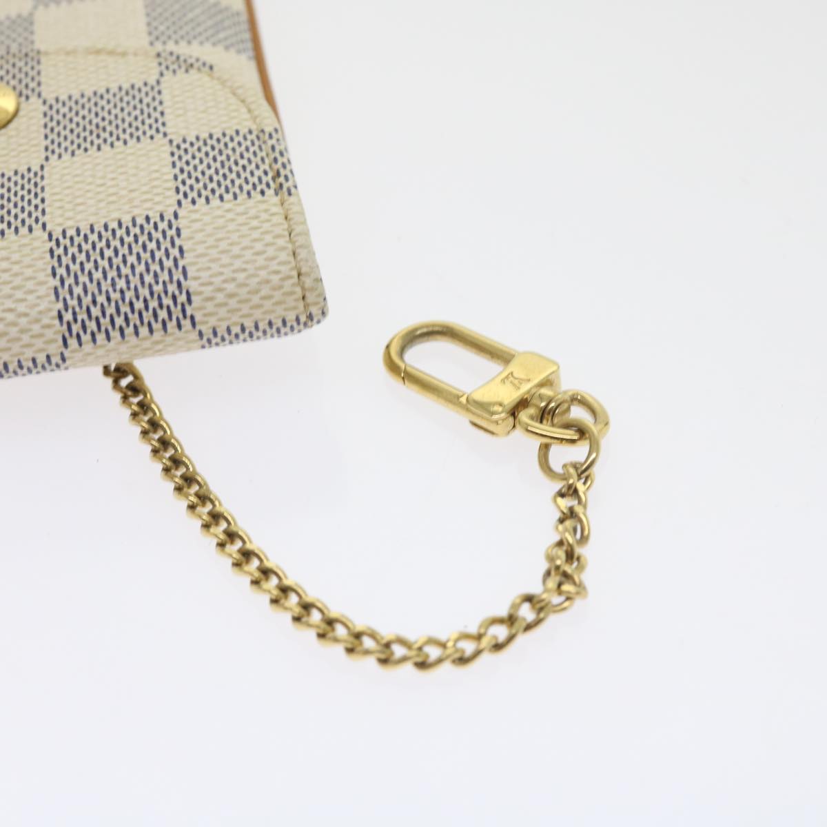 LOUIS VUITTON Damier Azur Etui Telephonne MM Cell Phone Case N60026 Auth 55924