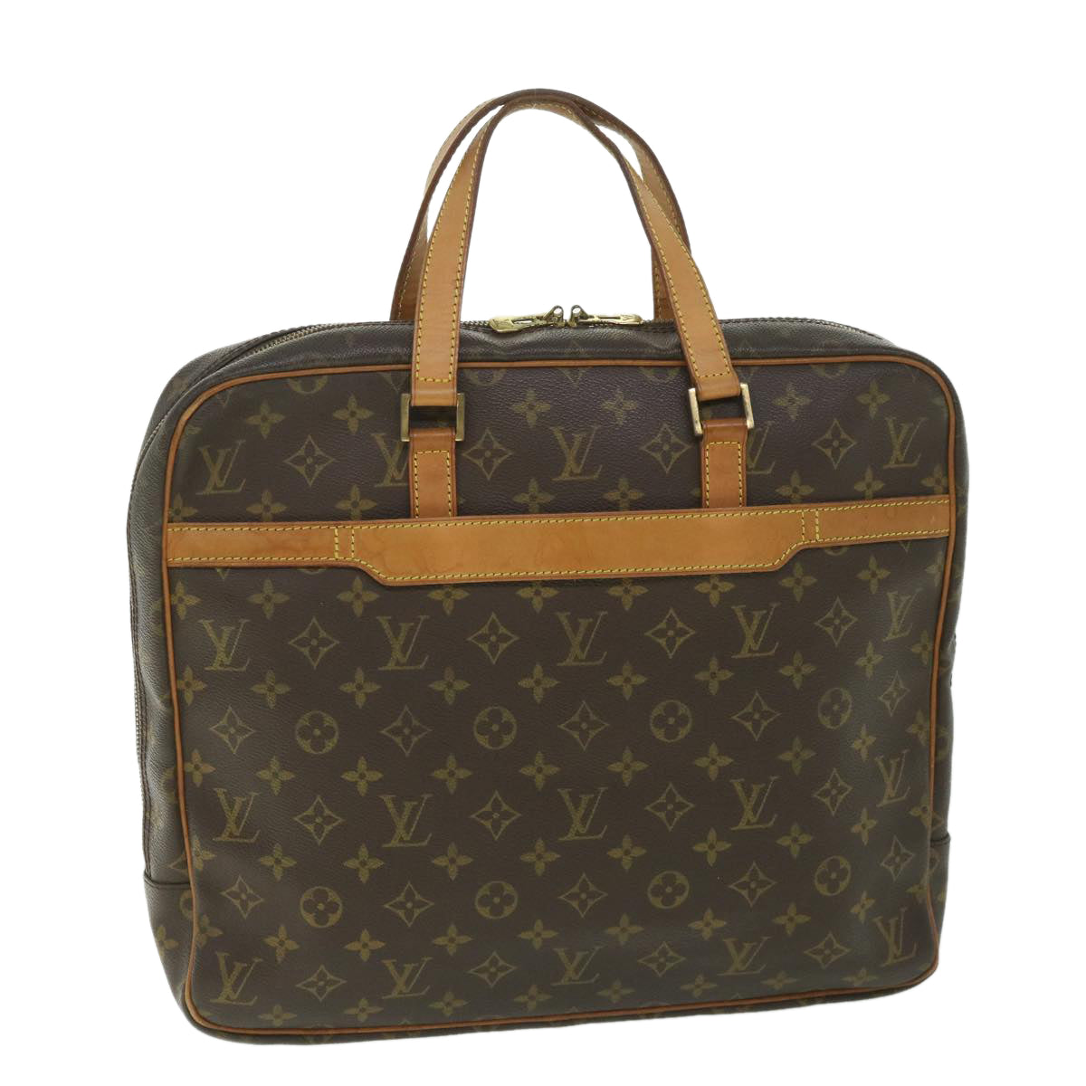 LOUIS VUITTON Monogram Porte Documents Pegas Hand Bag M53343 LV Auth 55962