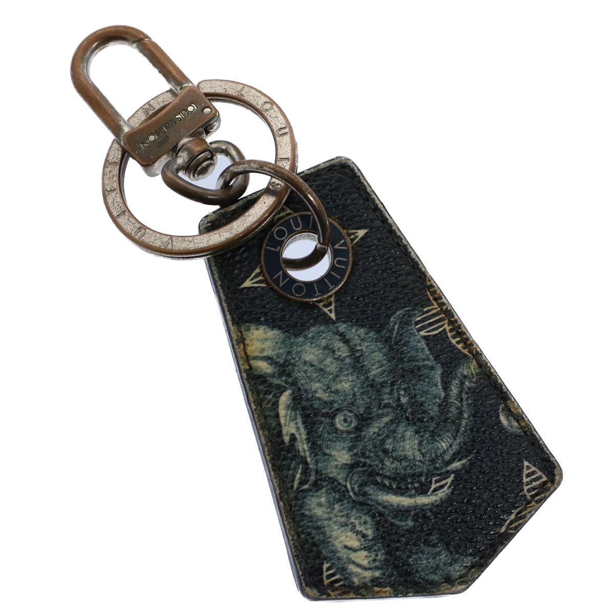 LOUIS VUITTON Monogram Savanna Unchappe Chapman Key Holder MP2038 LV Auth 55967