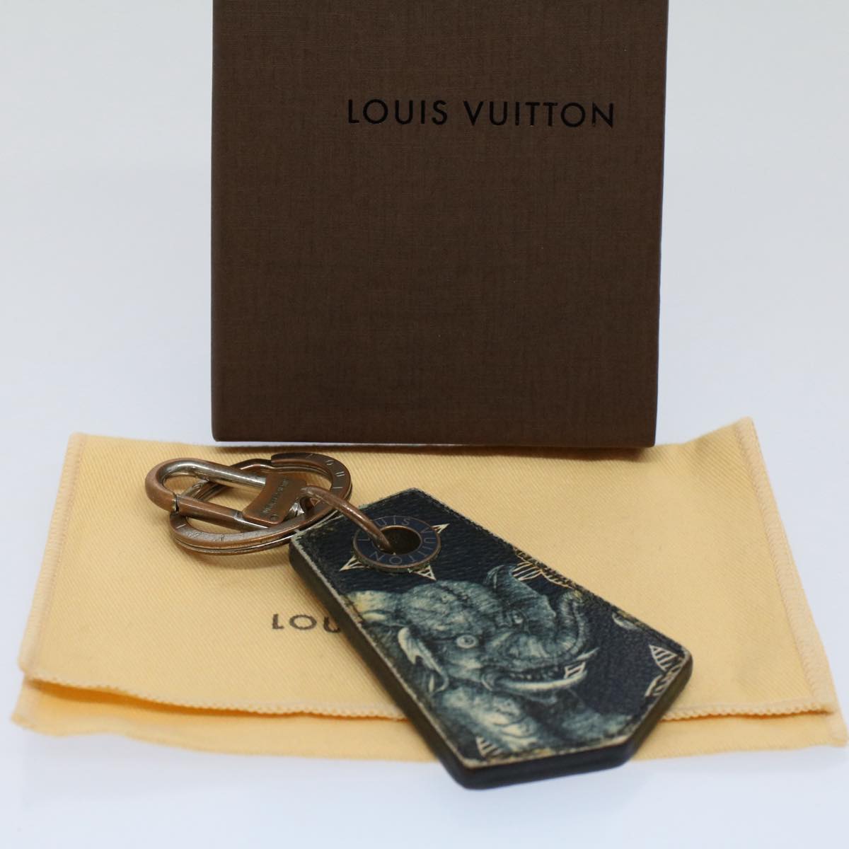 LOUIS VUITTON Monogram Savanna Unchappe Chapman Key Holder MP2038 LV Auth 55967