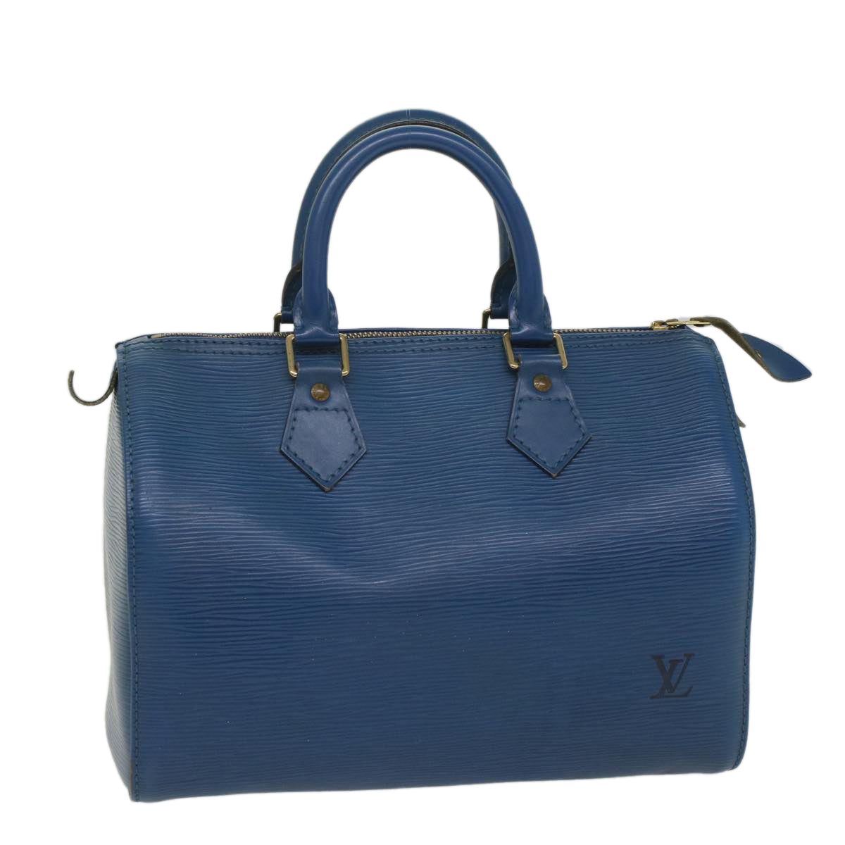 LOUIS VUITTON Epi Speedy 25 Hand Bag Toledo Blue M43015 LV Auth 55996