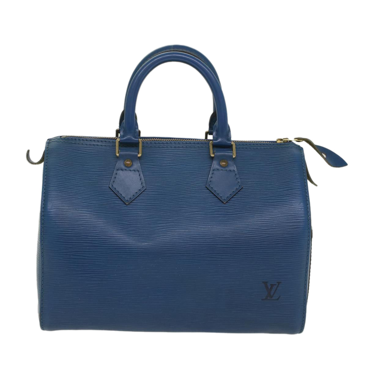 LOUIS VUITTON Epi Speedy 25 Hand Bag Toledo Blue M43015 LV Auth 55996