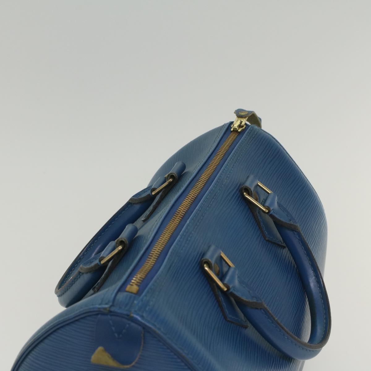 LOUIS VUITTON Epi Speedy 25 Hand Bag Toledo Blue M43015 LV Auth 55996