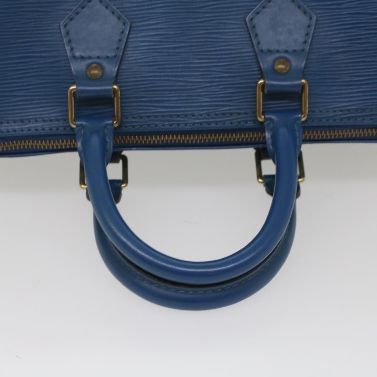 LOUIS VUITTON Epi Speedy 25 Hand Bag Toledo Blue M43015 LV Auth 55996