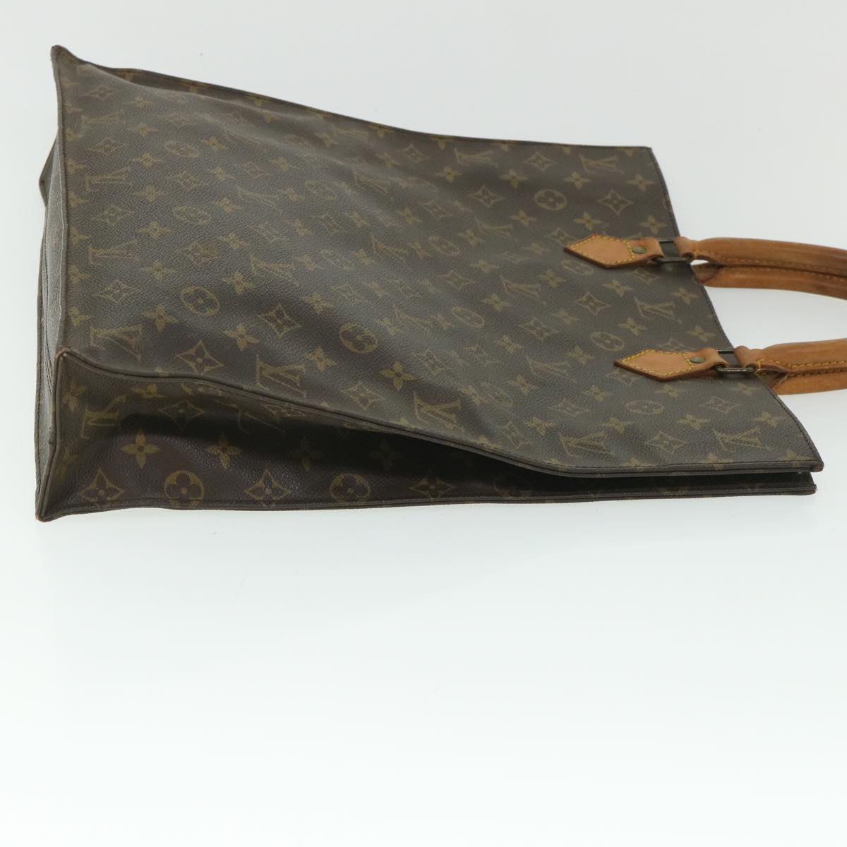 LOUIS VUITTON Monogram Sac Plat Hand Bag M51140 LV Auth 56030